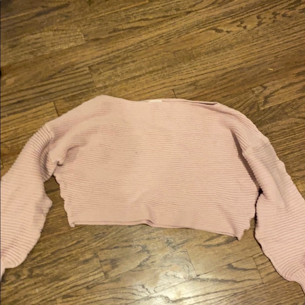 Pink off the shoulder sweater